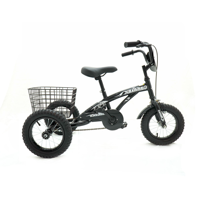 Safari Three Wheeler Tricycle with Rear Basket Multicolor 12 Inch