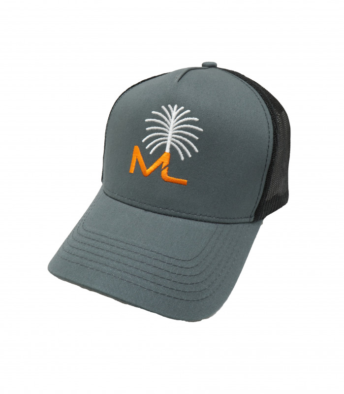 Malahi land Origin Brand Logo Embroidered Cap - Grey