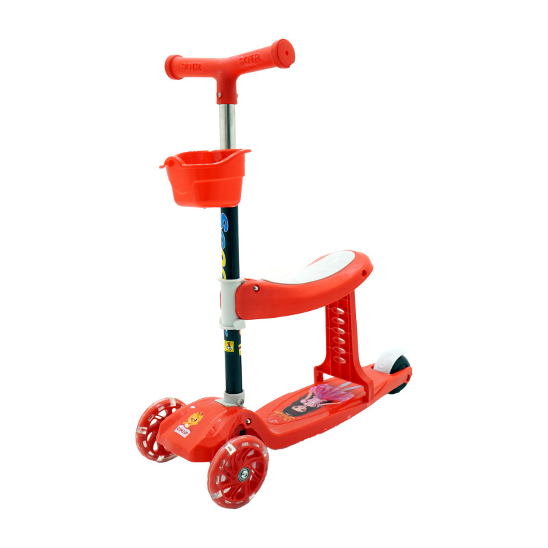 Kids Folding Scooter for Boys and Girls with Led and Chair Kids (2388-3)