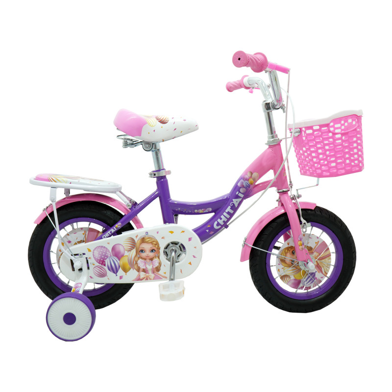ML Chi Tai Princess Bicycle with Front Basket 12 Inch
