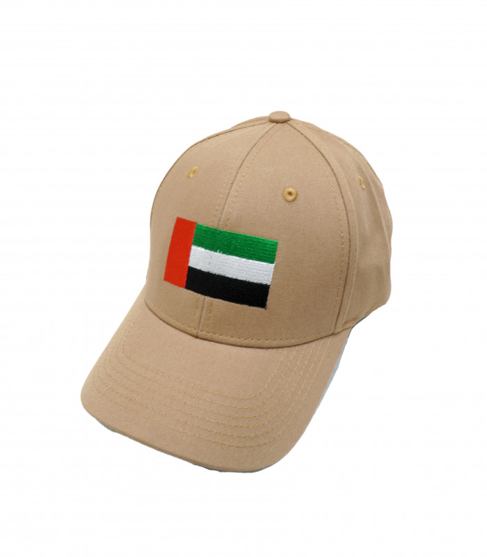 Malahi Land UAE Flag Embroidered Cap - Khaki