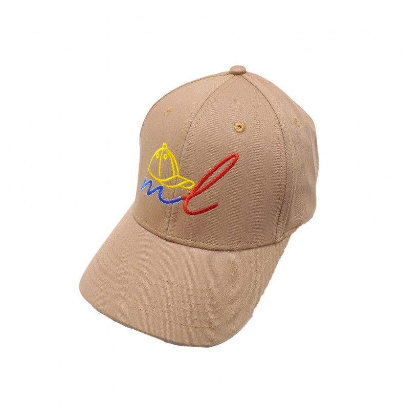 Malahi Land Origin Brand Logo Embroidered Cap - Khaki
