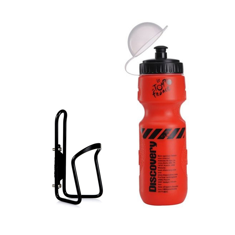 MTB Water Bottle with Holder Cages Mixed Color