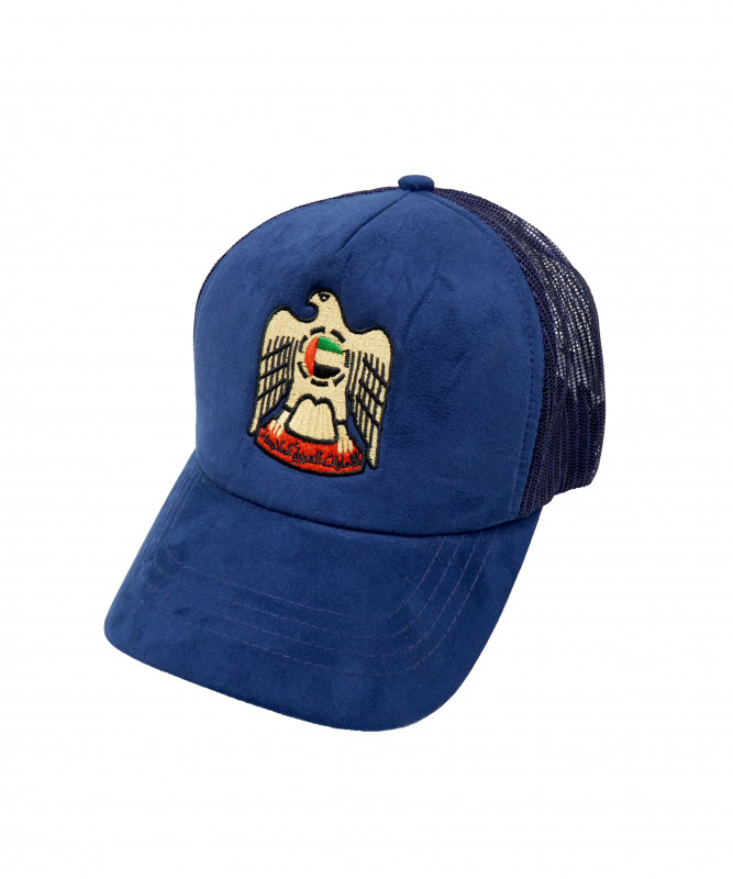 Malahi Land UAE National Bird Embroidered Cap - Navy